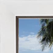 Cadre photo mural 10x15 / 10 x 15 Cadre Blanc avec filet Argent 3.4 cm de largeur cadre en bois
