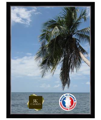 Cadre photo mural 10x15 / 10 x 15 Cadre Noir avec filet Argent 3.4 cm de largeur cadre en bois