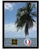 Cadre photo mural 10x15 / 10 x 15 Cadre Noir avec filet Argent 3.4 cm de largeur cadre en bois