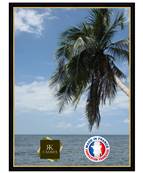 Cadre photo mural 10x15 / 10 x 15 Cadre Creux noir avec filet dore 2.7 cm de largeur cadre en bois